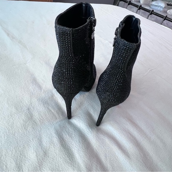 Thalia Sodi Womens Chiara Platform Rhinestone Embellished Dress Stiletto Booties